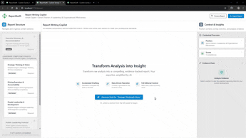 Demonstration of single-click report transformation